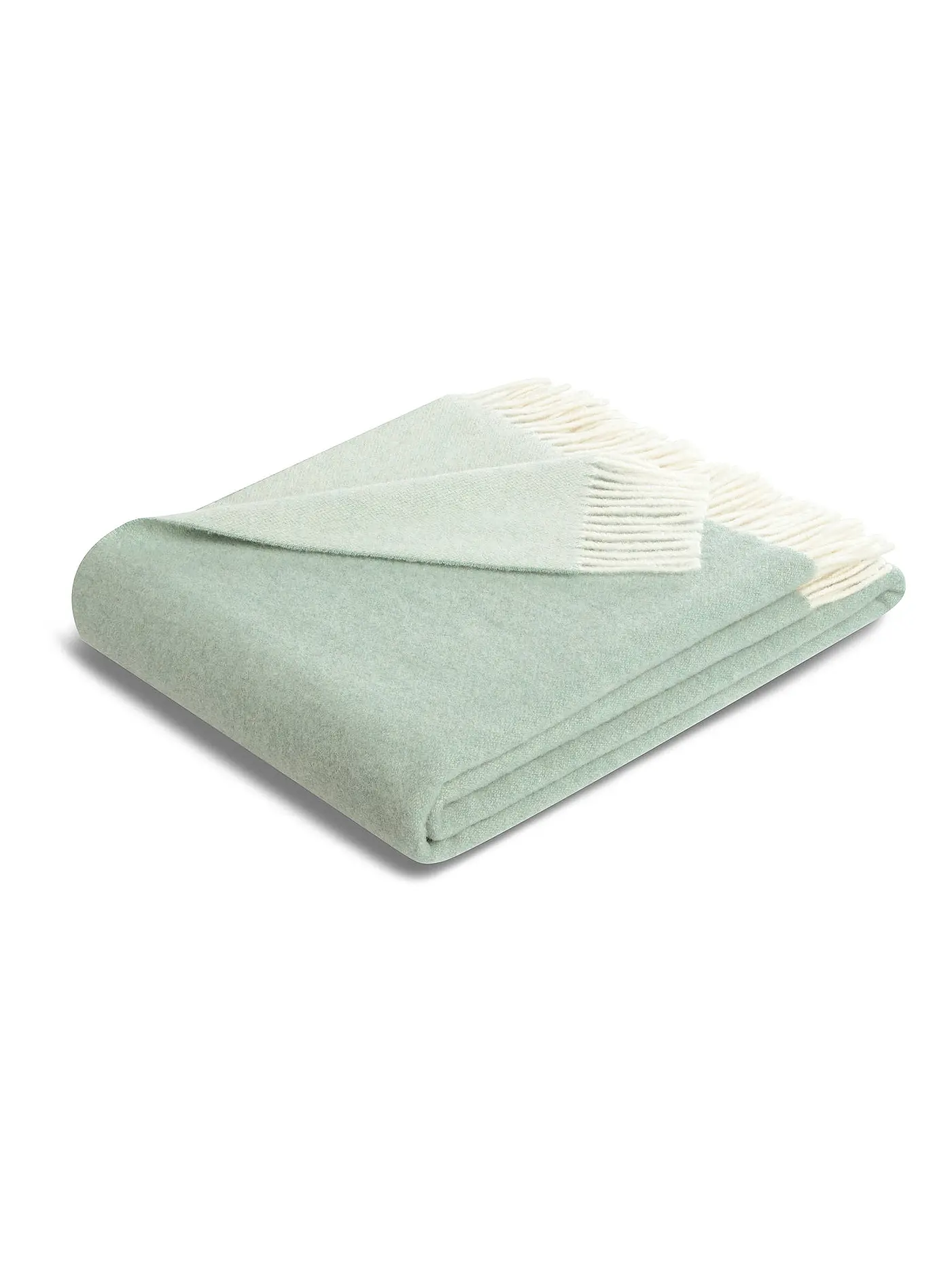 BIEDERLACK | Wohndecke Plaid MODERN CLASSIC 130x170cm Green Ecru | 